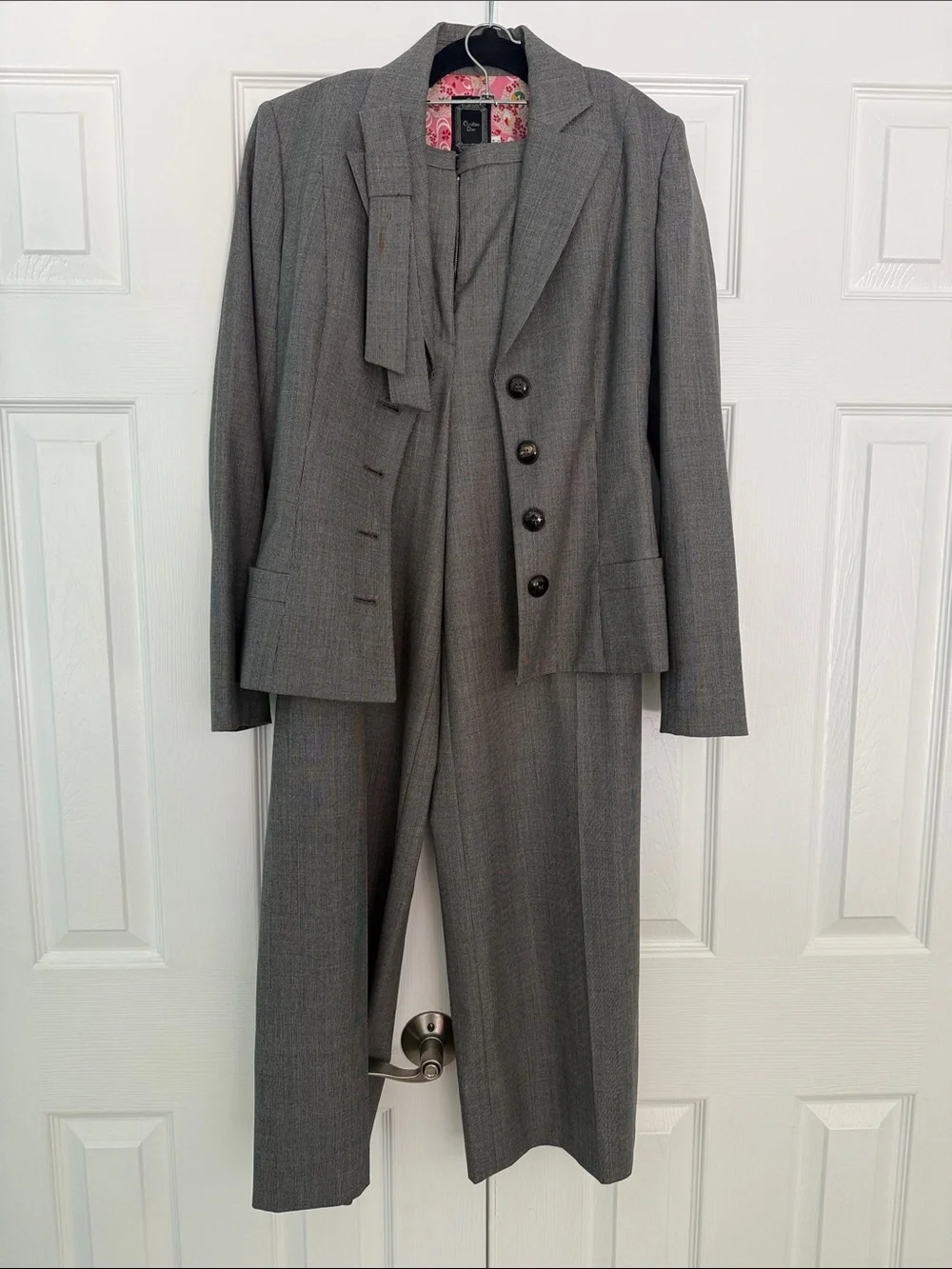 Dior Gray Women's Blazer and Pants Suit